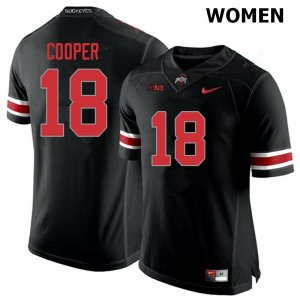 Women's Ohio State Buckeyes #18 Jonathon Cooper Blackout Nike NCAA College Football Jersey Sport HTE4144BK